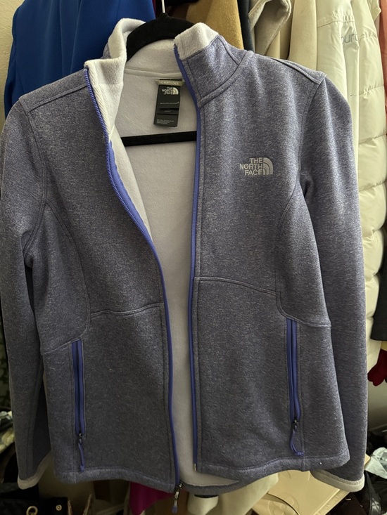 The North Face Jackets & Blazers - The North Face Heather Lavender Full-Zip Fleece Jacket